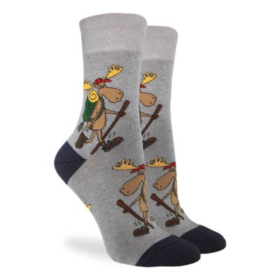 Hiking Moose Good Luck Socks