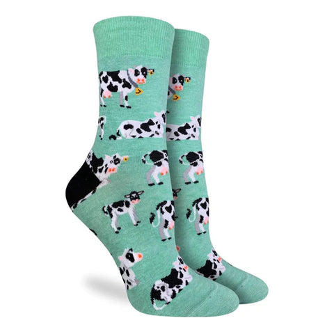 Cows in a Field Good Luck Socks