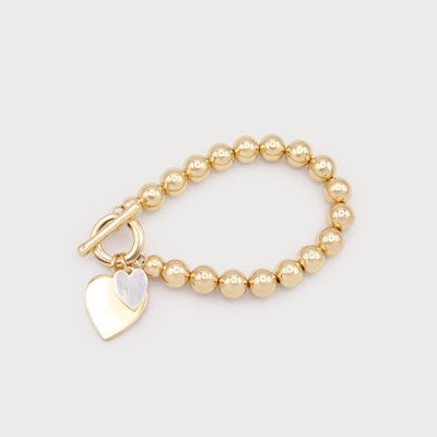 Jen Beaded Heart Bracelet - 2 Colour Options