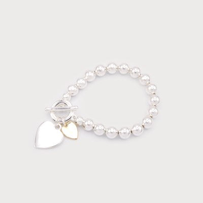 Jen Beaded Heart Bracelet - 2 Colour Options