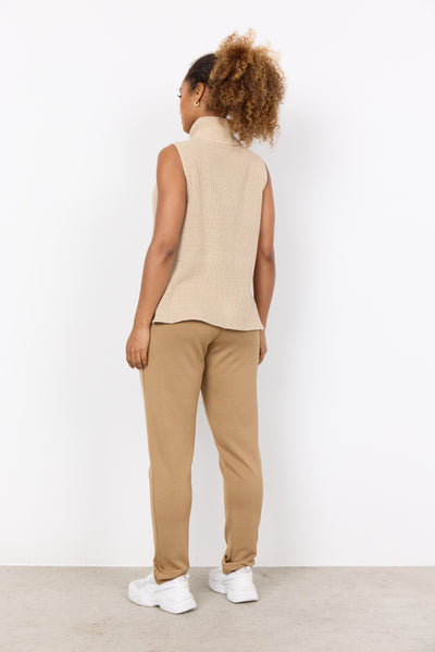 Julia Knit 3/4 Zip Vest (Sand)