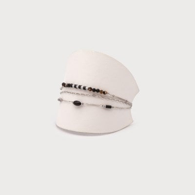 Vicky Stainless Steel 3 Row Bracelet - 2 Colour Options