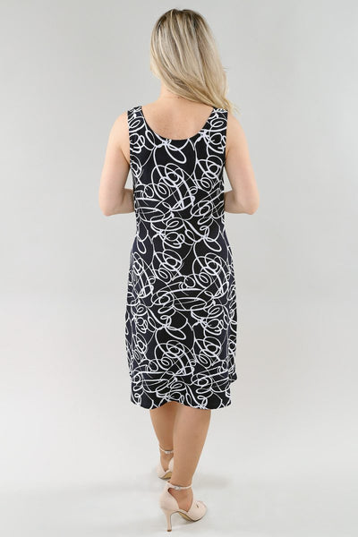 Liv Printed Tank Dress (Navy)