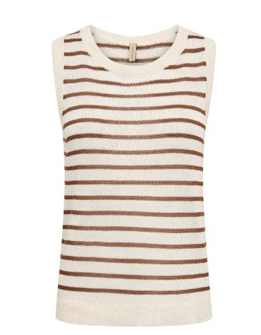 Luanna Striped Tank (Toffee)