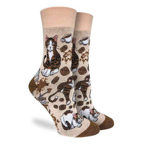 Coffee Cats Good Luck Socks