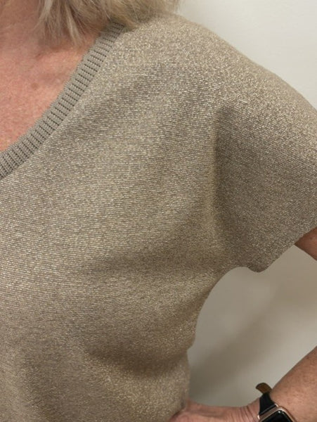 Dina Lurex Top (Latte Dusk)