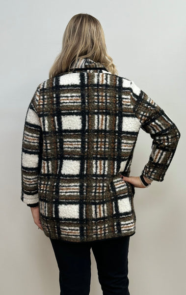 Isla Boucle Plaid Jacket with Pockets