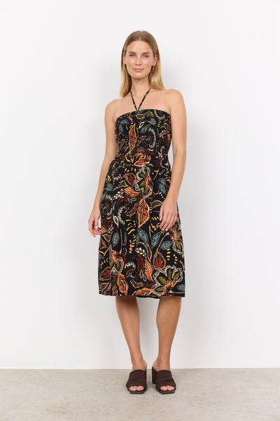 Emine Patterned Halter Dress / Skirt