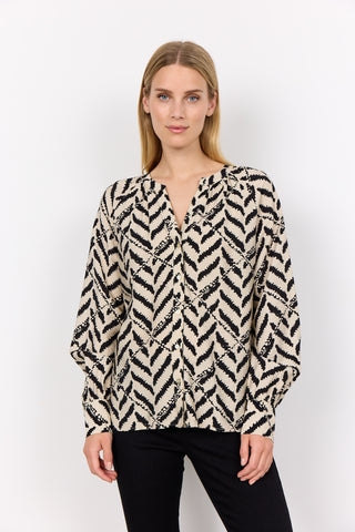 Inarose Patterned Blouse