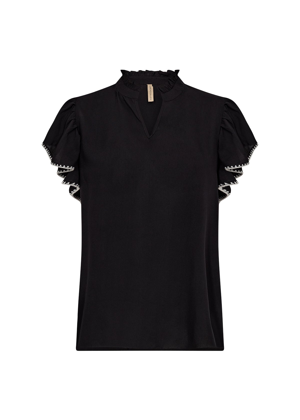 Radia Ruffle Sleeve Blouse (Black)