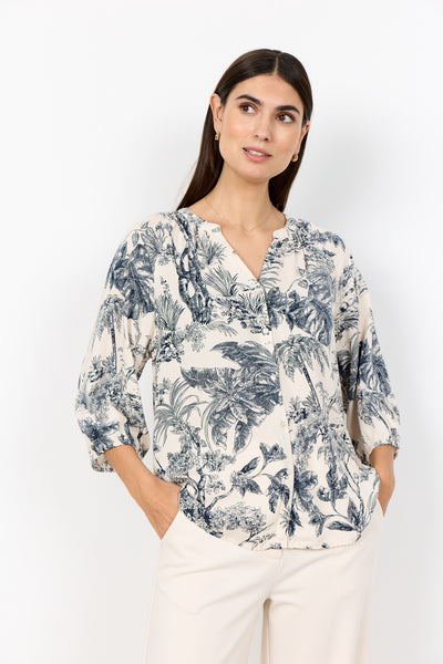 Carli Printed 3/4 Sleeve Blouse