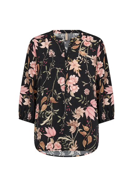 Grace Floral Blouse (Black)