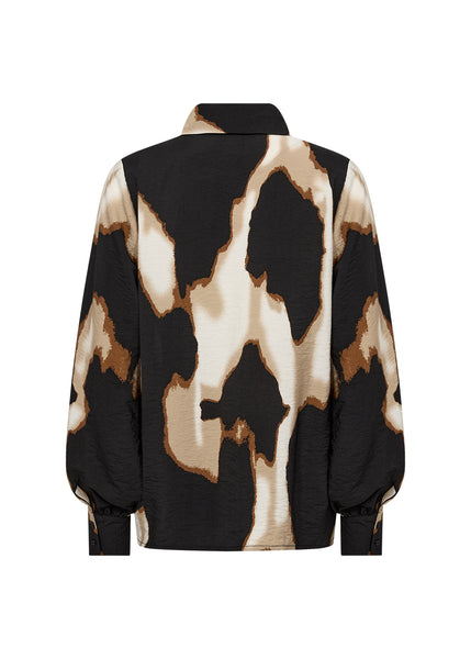 Gladis Printed Blouse (Black Combi)