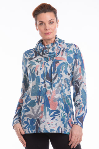 Isla Printed Cowl Top
