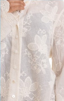 Marla Embroidered Blouse (Beige)