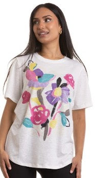 Garie Printed Top (White)