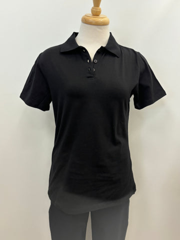 Compliments Cotton Polo T-Shirt (Black)