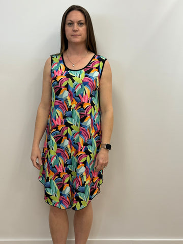 Laurel Tank Dress (Tropical Print)
