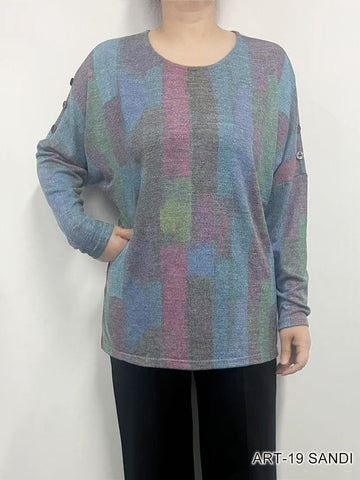 Carmen Art 3/4 Sleeve Top