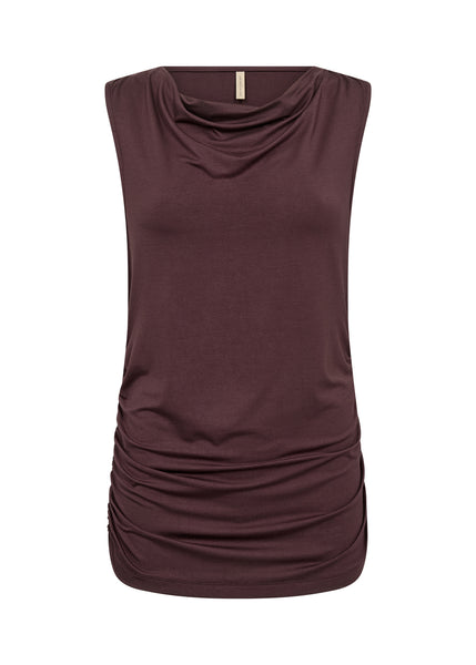 Marica Rouched Tank (Chocolate Plum)