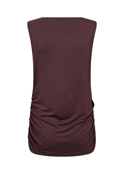 Marica Rouched Tank (Chocolate Plum)