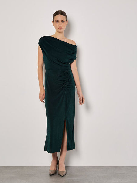 Laurie Sheen Ruched Dress (Green)