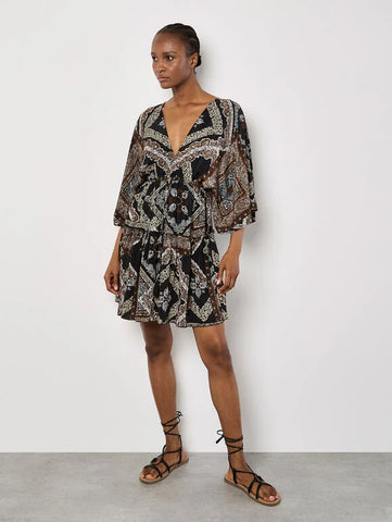 Leanne Scarf Print Kaftan Dress