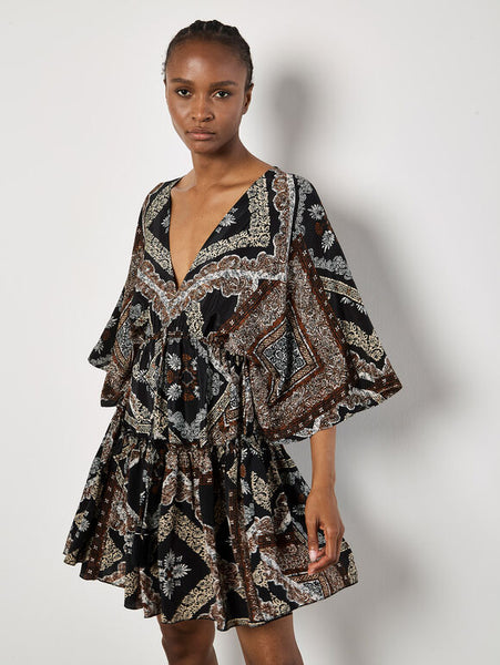 Leanne Scarf Print Kaftan Dress