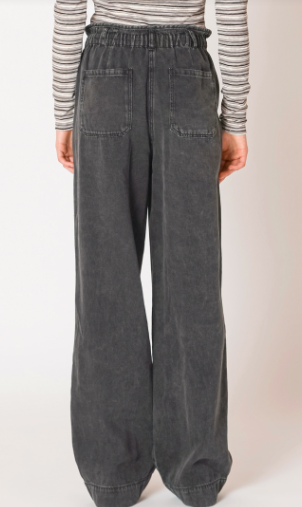 PLUS Madison Wide Leg Denim Pant (Washed Black)