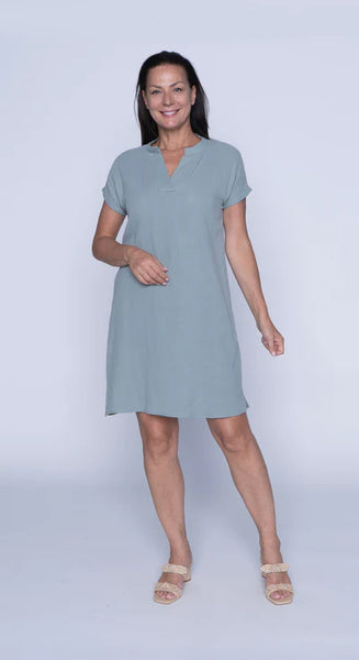 Viv Cotton Gauze Dress (Sage)