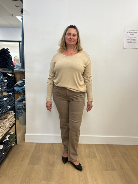 Georgia Walnut Straight Leg Denim Jean