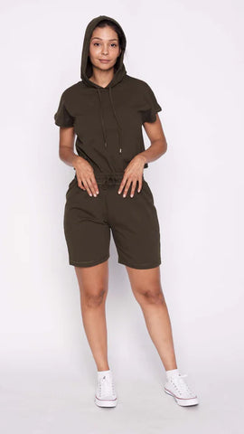 Keira Cotton Shorts (Olive)