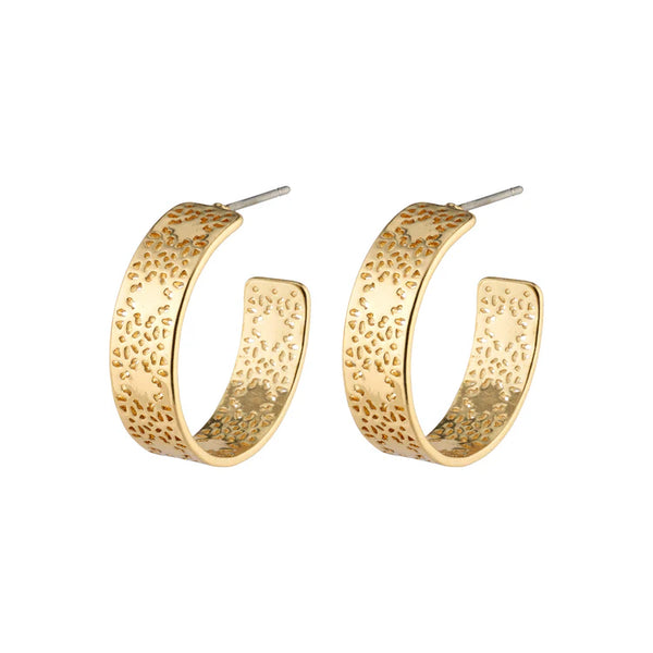 Carol Plated Hoop Earrings - 2 Colour Options