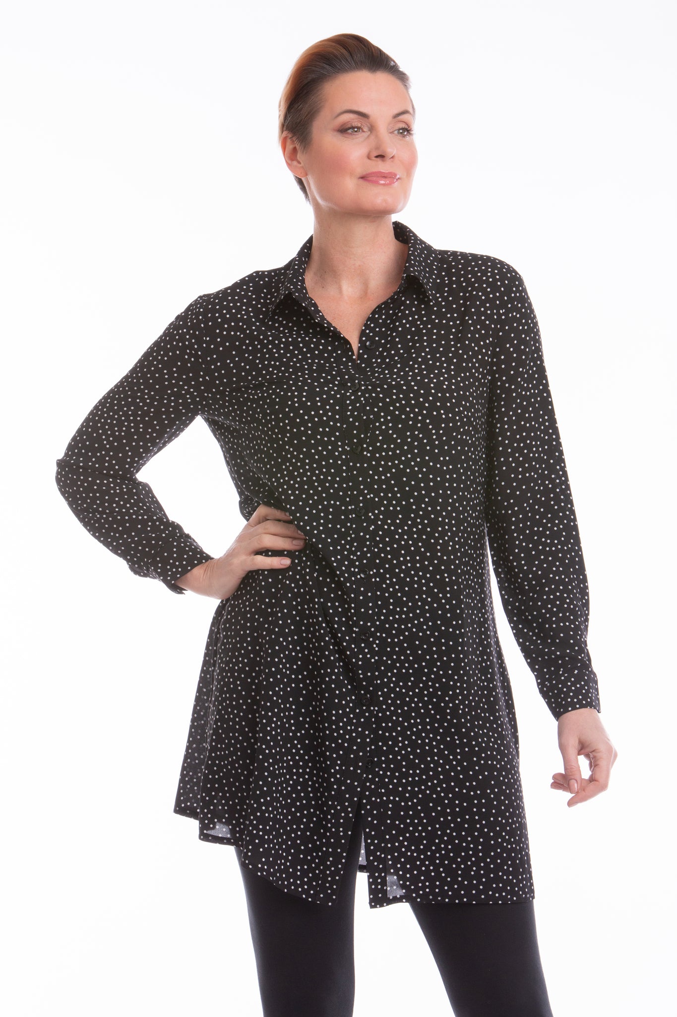 Hilda Long Polka Dot Blouse