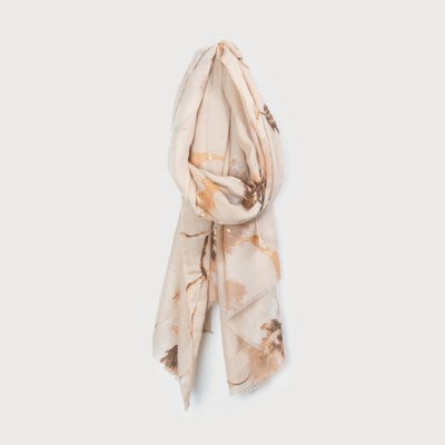 Marisa Gold Metallic Accent Floral Scarf - 3 Colour Options