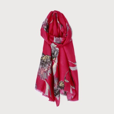 Marisa Gold Metallic Accent Floral Scarf - 3 Colour Options