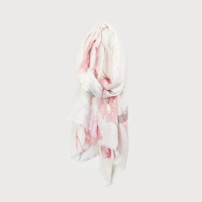 Marisa Gold Metallic Accent Floral Scarf - 3 Colour Options