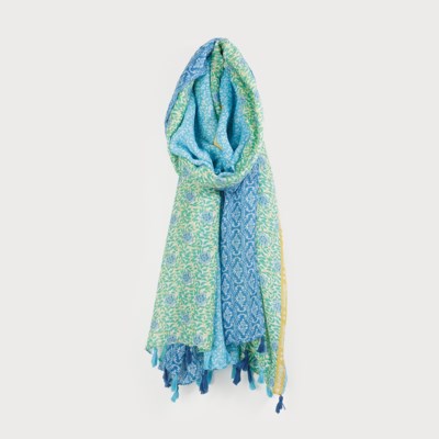 Morissa Ditsy Floral Scarf with Tassels - 3 Colour Options - 25% OFF AT CHECKOUT - FINAL SALE