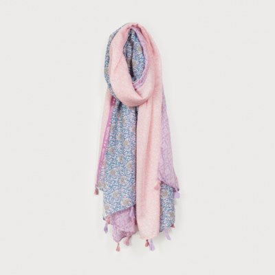 Morissa Ditsy Floral Scarf with Tassels - 3 Colour Options - 25% OFF AT CHECKOUT - FINAL SALE