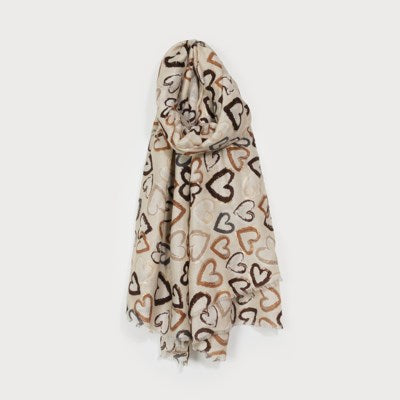Edith Heart Scarf - 2 Colour Options