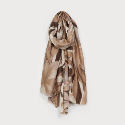 Teagan Folliage Scarf (Tan)