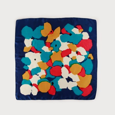 Satin Square Floral Head / Neck Scarf - 3 Colour Options