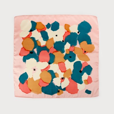 Satin Square Floral Head / Neck Scarf - 3 Colour Options