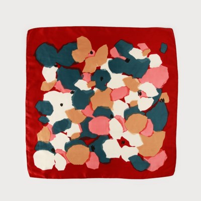 Satin Square Floral Head / Neck Scarf - 3 Colour Options