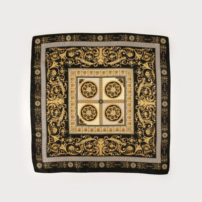 Satin Square Paisley Head / Neck Scarf - 2 Colour Options