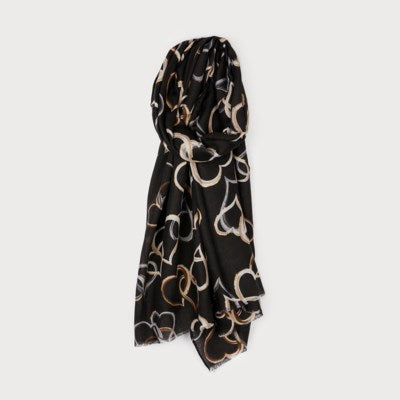 Jeannie Metallic Heart Scarf - 3 Colour Options