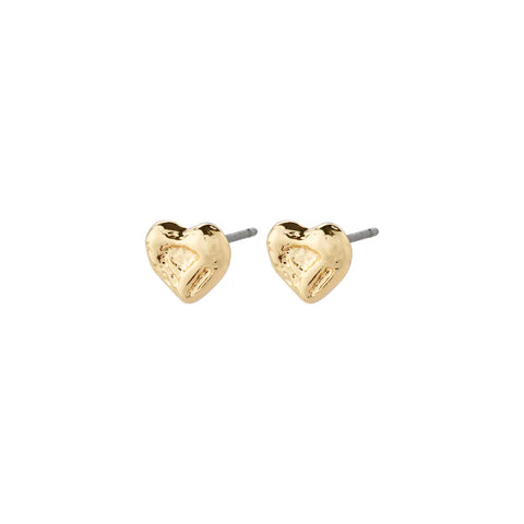 Arlet Heart Recycled Plated Stud Earrings - 2 Colour Options