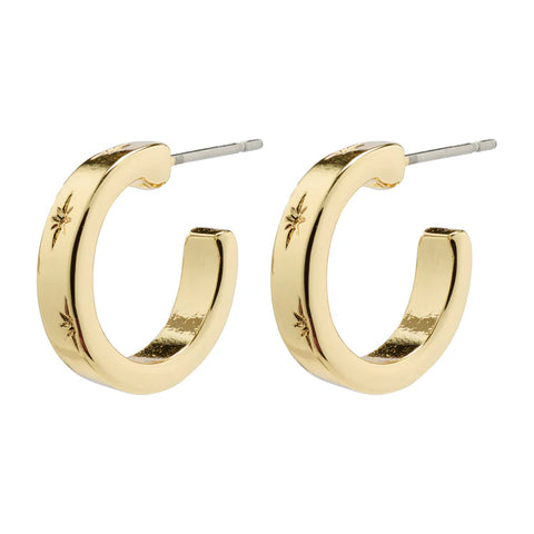 Efia Plated Hoop Earrings - 2 Colour Options