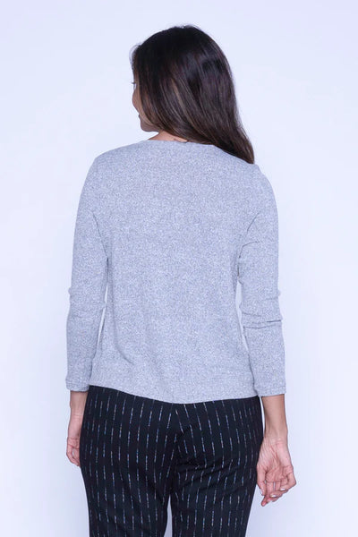 Alessia Button Down Cardigan (Grey)