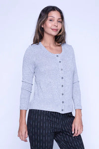 Alessia Button Down Cardigan (Grey)